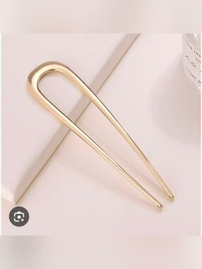 Gold Metal French Twist Hair Pin NWT Elegant